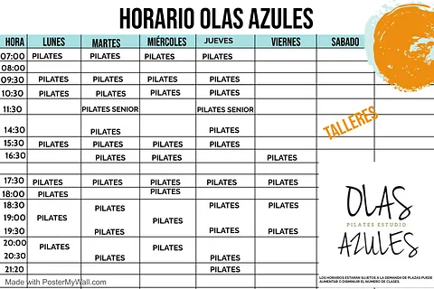 Olas Azules Pilates Studio horario olas azules